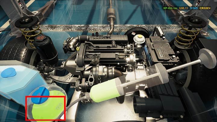 Płyn chłodniczy ma zielonkawy kolor - Płyny eksploatacyjne - jak opróżnić? - Car Mechanic Simulator 2021 - poradnik do gry