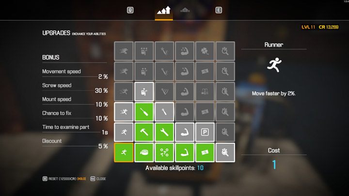Очки навыков зарабатываются при выполнении заказов и повышении вашего уровня - Car Mechanic Simulator 2021: Навыки - Руководство по игре Car Mechanic Simulator 2021