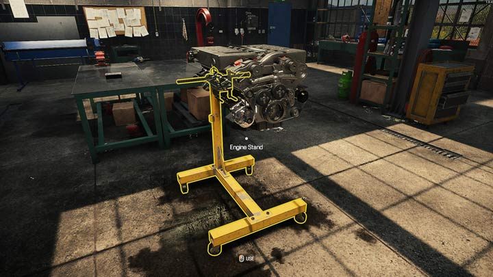 Stojak na wyjęty silnik znajduje się w dodatkowej hali - Car Mechanic Simulator 2021: Wyposażenie garażu - Car Mechanic Simulator 2021 - poradnik do gry