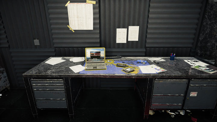 Do tuningu służy laptop w tylnej części hali - Car Mechanic Simulator 2021: Wyposażenie garażu - Car Mechanic Simulator 2021 - poradnik do gry