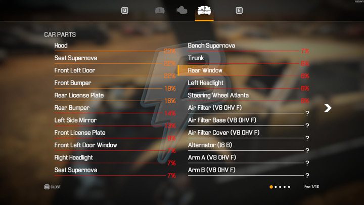 Wybierając z menu kołowego status samochodu możecie podejrzeć jego stan techniczny - Car Mechanic Simulator 2021: Aukcje samochodowe - Car Mechanic Simulator 2021 - poradnik do gry