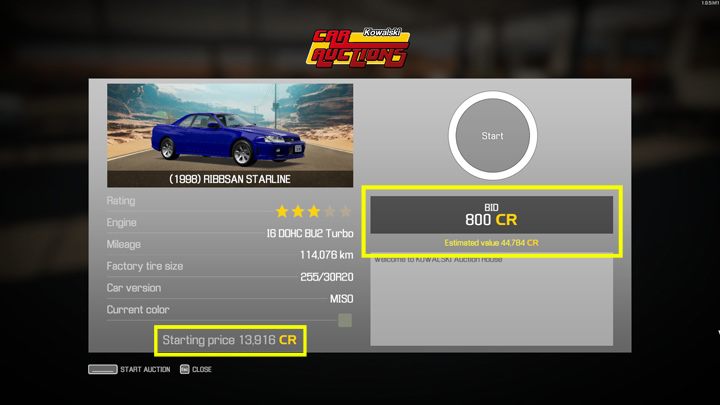 Przed rozpoczęciem aukcji zwróćcie uwagę na - Car Mechanic Simulator 2021: Aukcje samochodowe - Car Mechanic Simulator 2021 - poradnik do gry