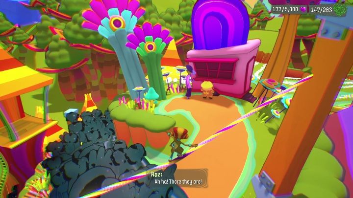 Poruszanie się po tym poziomie ułatwią również kolorowe liny - Psychonauts 2: PSI Kings Sensorium - solucja, opis przejścia - Psychonauts 2 - poradnik do gry