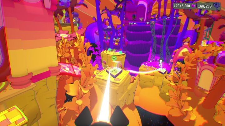 Ponownie musicie chwycić za reflektor i umieścić światło tak, aby pojawiła się ścieżka - Psychonauts 2: PSI Kings Sensorium - solucja, opis przejścia - Psychonauts 2 - poradnik do gry