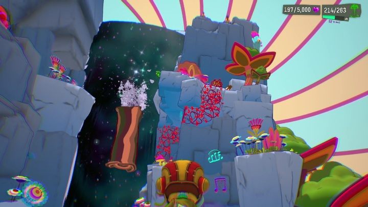 Następnie czeka was wspięcie się na sam szczyt góry, musicie to zrobić po różowych pnączach - Psychonauts 2: PSI Kings Sensorium - solucja, opis przejścia - Psychonauts 2 - poradnik do gry