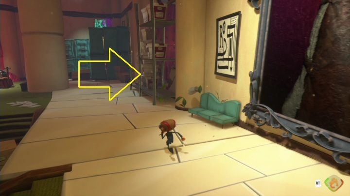 Aby dostać się do tego sekretu musicie zniszczyć pudła, które blokują przejście dalej - Psychonauts 2: Memory Vaults, Lobotos Labryinth - gdzie znaleźć? - Psychonauts 2 - poradnik do gry