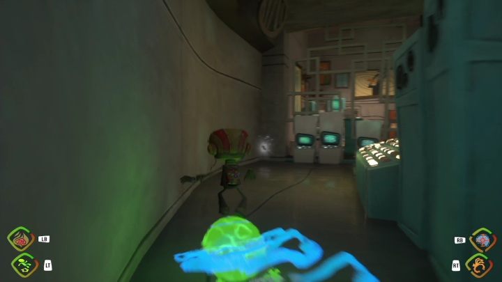 Tę kartę znajdziecie w laboratorium, w którym urzęduje Wasz towarzysz, zaraz obok święcącego się panelu - Psychonauts 2: PSI Challenge Card, The Motherlobe - gdzie znaleźć? - Psychonauts 2 - poradnik do gry