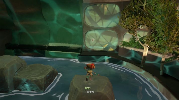 Tę kartę znajdziecie zaraz za głównym pokojem agentów, musicie przejść korytarzem, aż do małego zbiornika wodnego - Psychonauts 2: PSI Challenge Card, The Motherlobe - gdzie znaleźć? - Psychonauts 2 - poradnik do gry
