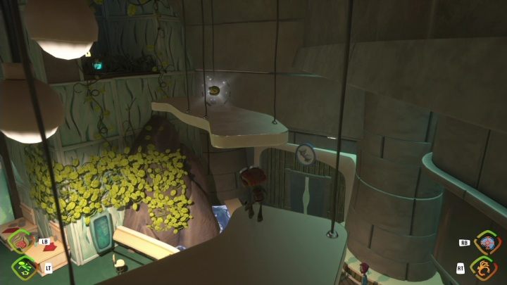 Najpierw musicie wspiąć się na pnącza, które rosną na ścianie - Psychonauts 2: PSI Challenge Marker, The Motherlobe - gdzie znaleźć? - Psychonauts 2 - poradnik do gry
