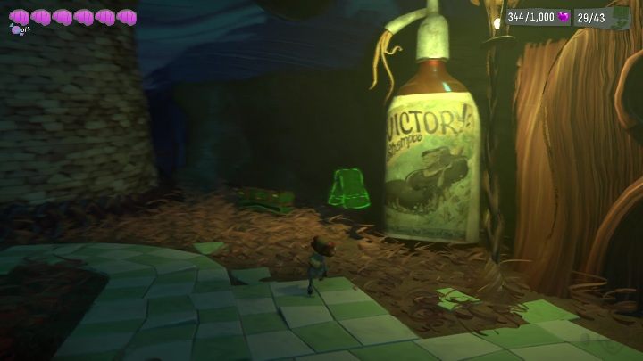 Bagaż znajdziecie wśród liście, zaraz za sporej wielkości fontanną - Psychonauts 2: Emotional Baggage, Fords Follicles - gdzie znaleźć? - Psychonauts 2 - poradnik do gry