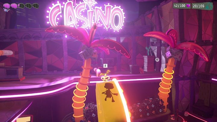 Aby dostać się do tego sekretu musicie wskoczyć po myślach na ozdobne diody, która znajdują się na dachu - Psychonauts 2: Nuggets of Wisdom, Fords Follicles - gdzie znaleźć? - Psychonauts 2 - poradnik do gry