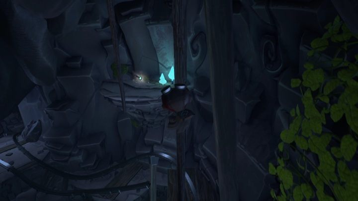 Aby dostać się do tego klucza musicie wspinać się po stalaktytach, przeskakiwać po nich, aż do kamiennej półki, na której znajdziecie klucz - Psychonauts 2: Supply Chest Keys, Questionable Area - gdzie znaleźć? - Psychonauts 2 - poradnik do gry