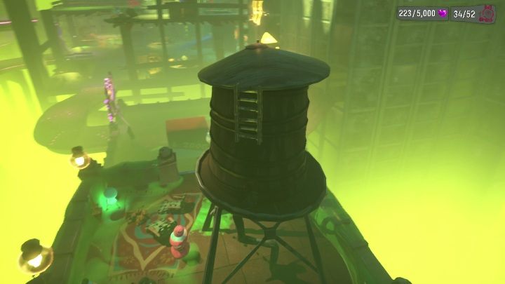 Aby dostać się do tego sekretu musicie zeskoczyć z neonowego napisu, zaraz obok budowy - Psychonauts 2: Nuggets of Wisdom, Strike City - gdzie znaleźć? - Psychonauts 2 - poradnik do gry