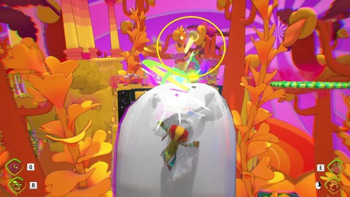 Dostanie się do tego sekretu wymaga trochę zręczności i ciut szczęścia - Psychonauts 2: Nuggets of Wisdom, PSI Kings Sensorium - gdzie znaleźć? - Psychonauts 2 - poradnik do gry