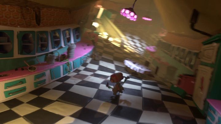 Traficie do kuchni, która prowadzi do kolejnej lokacji - Psychonauts 2: Bobs Bottles - solucja, opis przejścia - Psychonauts 2 - poradnik do gry