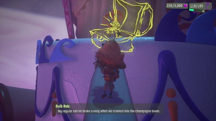 Idąc dalej należy chwycić głowę i przenieść ją nad przepaścią - Psychonauts 2: Bobs Bottles - solucja, opis przejścia - Psychonauts 2 - poradnik do gry