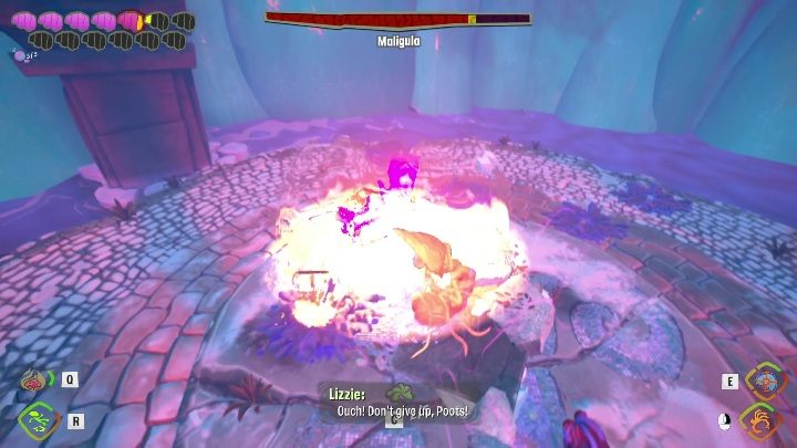 W drugim etapie boss ściągnie z siebie wodną tarczę - Psychonauts 2: Maligula boss - jak pokonać? - Psychonauts 2 - poradnik do gry