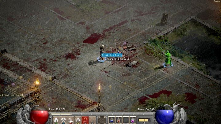Ostatni przedmiot - Korbacz Khalima - znajduje się w Travincal, za Bazarem w Kurast i Górnym Kurast - Diablo 2 Resurrected: Wola Khalima - solucja, opis przejścia - Diablo 2 Resurrected - poradnik do gry