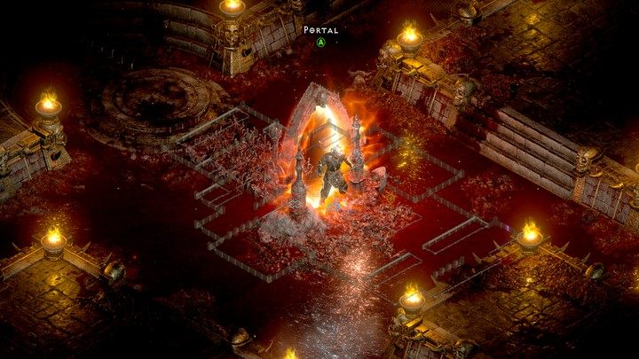 Aby przejść do kolejnej lokacji po walce z Mefisto, użyjcie portalu, który zostanie aktywowany po pokonaniu bossa - Diablo 2 Resurrected: Strażnik - solucja, opis przejścia - Diablo 2 Resurrected - poradnik do gry