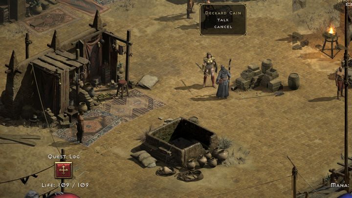 Z tym przedmiotem udajcie się do Deckarda Caina w mieście - Diablo 2 Resurrected: Laska Horadrimów - solucja, opis przejścia - Diablo 2 Resurrected - poradnik do gry