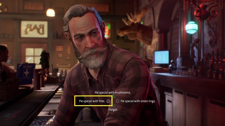 Od razu udajcie się do Jeda i zamówcie Cheeseburger with mushrooms i Pie special with fries - Life is Strange True Colors: Bar (rozdział 1) - solucja, opis przejścia - Life is Strange True Colors - poradnik do gry