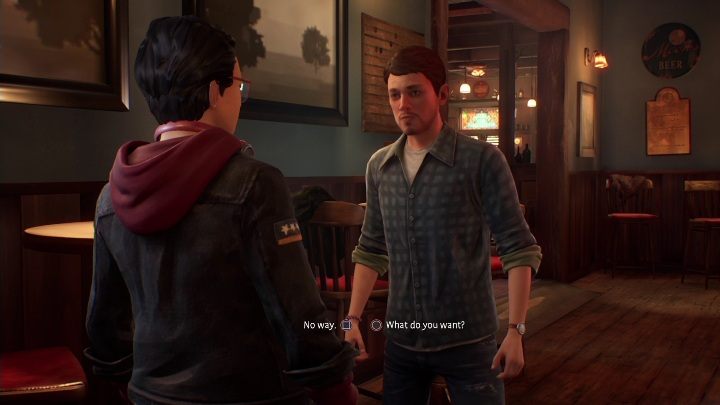 Gdy ruszycie po butelki zastawi Wam drogę i będzie chciał porozmawiać - Life is Strange True Colors: Rozdział 1, ważne wybory - lista wszystkich - Life is Strange True Colors - poradnik do gry