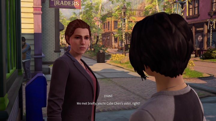 Gdy spróbujecie wejść pojawi się Diane - Life is Strange True Colors: Steph i Charlotte - solucja, opis przejścia - Life is Strange True Colors - poradnik do gry