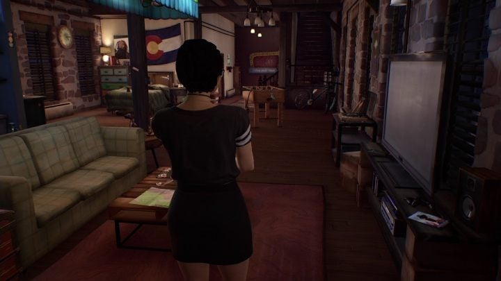 Rozdział zaczniecie od krótkiej wizyty w mieszaniu - Life is Strange True Colors: Życie poza festiwalem - solucja, opis przejścia - Life is Strange True Colors - poradnik do gry