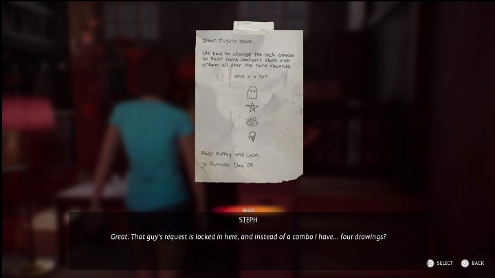 Zwróćcie uwagę na metalową szafę, na niej jest kłódka, którą można otworzyć tylko za pomocą specjalnego kodu - Life is Strange True Colors Wavelengths: Lato - solucja, opis przejścia - Life is Strange True Colors - poradnik do gry