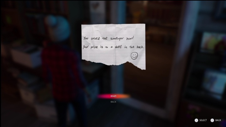 7 wskazówka leży pod drapakiem dla kota, przy wejściu do magazynu - Life is Strange True Colors Wavelengths: Zima - solucja, opis przejścia - Life is Strange True Colors - poradnik do gry