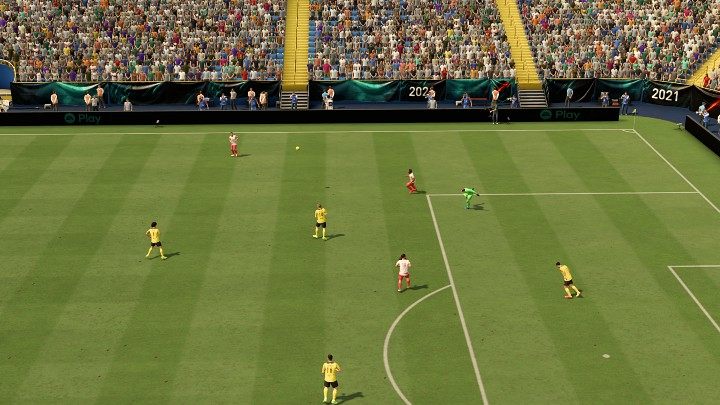 Wyrzut piłki to prosty sposób na rozpoczęcie akcji i wyprowadzenie kontry, włączając do akcji bocznych obrońców i/lub skrzydłowych - FIFA 22: Gra bramkarzem - FIFA 22 - poradnik do gry