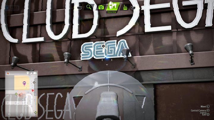 Użyjcie Noise Amp i zbadajcie napis SEGA, w którym ukryty został item Camo Paint (Blue) - Lost Judgment: Squirrel search Theater - wszystkie wiewiórki, mapa - Lost Judgment - poradnik do gry