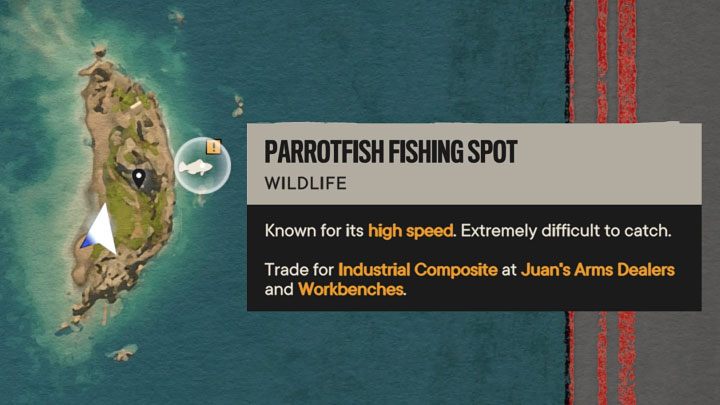 Ryby teoretycznie możecie próbować łowić w dowolnym miejscu w świecie gry, ale zwiększone szanse odnalezienia ryb gwarantują łowiska (Fishing Spot) - Far Cry 6: Polowania na zwierzęta, łowienie ryb - Far Cry 6 - poradnik do gry