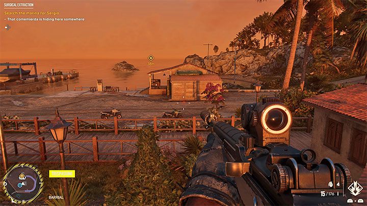Na mapie oznaczona zostanie przystań zlokalizowana na wschód od posiadłości Sergio - Far Cry 6: Chirurgiczna ewakuacja (Surgical Extraction) - solucja - Far Cry 6 - poradnik do gry