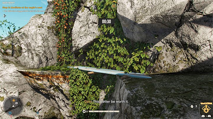 Gra tym razem zaznaczy lokalizację orlego gniazda na mapie świata - jest to jedna z gór z podregionu Noventarmas - Far Cry 6: Terapia wstrząsowa (Shock Therapy) - solucja, opis przejścia - Far Cry 6 - poradnik do gry