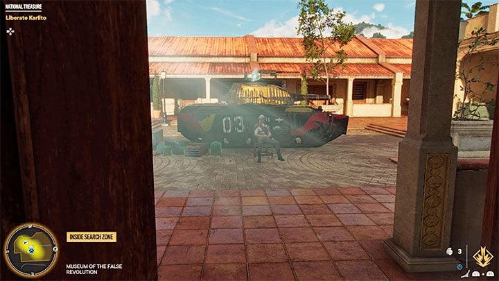 Karlito to nazwa zabytkowego czołgu, który stoi zaparkowany na centralnym dziedzińcu - Far Cry 6: Skarb narodu (National Treasure) - solucja, opis przejścia - Far Cry 6 - poradnik do gry
