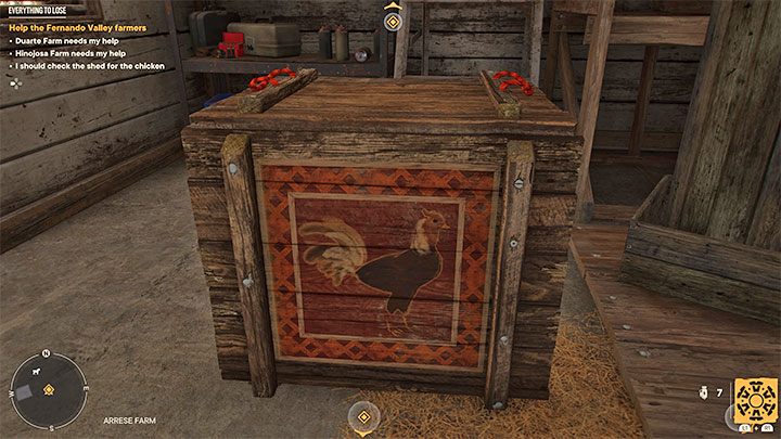 Na farmie z punktu 2 na mapie (Arrese Farm) zostaniecie poproszeni o zabranie ze stodoły koguta, który jest jednym z sekretów / znajdziek - Far Cry 6: Wszystko do stracenia (Everything to Lose) - solucja, opis przejścia - Far Cry 6 - poradnik do gry