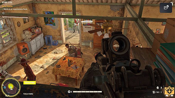 Na zaatakowanie żołnierzy możecie zdecydować się dopiero po otrzymaniu informacji, że Gloria jest więziona na farmie Juantorema - Far Cry 6: Nic do ukrycia (Nothing to Hide) - solucja, opis przejścia - Far Cry 6 - poradnik do gry