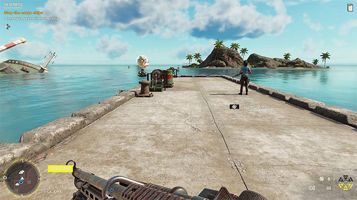 Od portu odpłyną dwa duże statki, przy czym ten znajdujący się bliżej zostanie wkrótce zatopiony - Far Cry 6: Deportacja (The Deported) - solucja, opis przejścia - Far Cry 6 - poradnik do gry