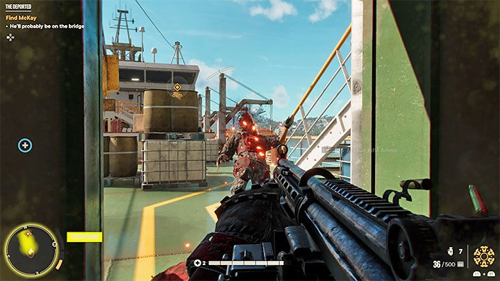 Po skorzystaniu ze schodów traficie na główny pokład i spodziewajcie się tu kolejnych walk - Far Cry 6: Deportacja (The Deported) - solucja, opis przejścia - Far Cry 6 - poradnik do gry