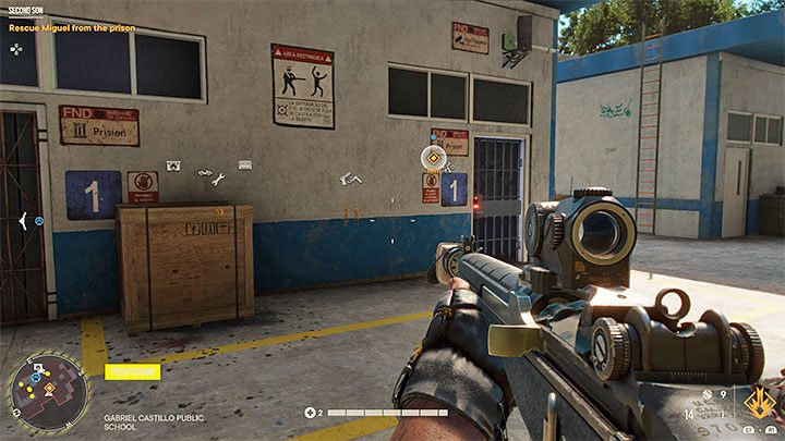 Z kluczem skierujcie się do pokazanego na obrazku budynku - Far Cry 6: Drugi syn (Second Son) - solucja, opis przejścia - Far Cry 6 - poradnik do gry