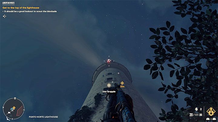 Skorzystajcie ze schodów i po dotarciu do zamkniętego wejścia do latarni popatrzcie do góry - Far Cry 6: Libertad powstaje (Libertad Rises) - solucja, opis przejścia - Far Cry 6 - poradnik do gry