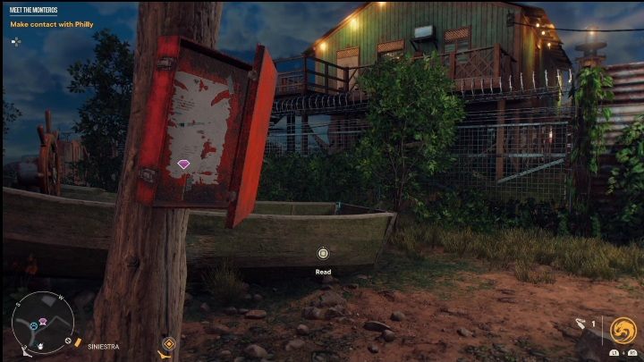 Aby rozpocząć wyprawę po skarb musicie przeczytać notatkę, która przyczepiona została do drewnianego słupa - Far Cry 6: Mangusta i człowiek - Wyprawy po skarby (Madrugada) - Far Cry 6 - poradnik do gry
