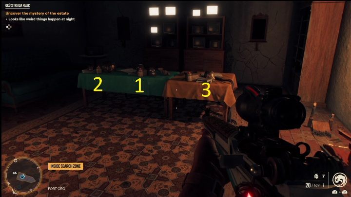 W otwartym pomieszczeniu czeka Was krótka zagadka - Far Cry 6: Relikwia Triady Oku - Wyprawy po skarby (Valle De Oro) - Far Cry 6 - poradnik do gry