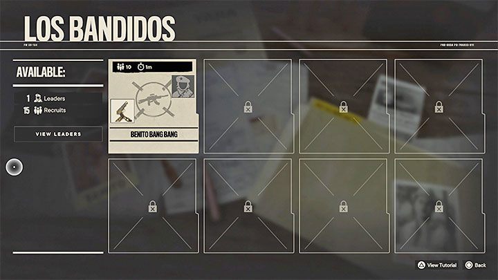 После первого взаимодействия с доской Los Bandidos будет доступна только одна операция, но количество операций, доступных в любой момент времени, будет увеличиваться по мере вашего прохождения игры, и в конечном итоге вы можете выбрать до 8 из них - Far Cry 6: Operations Fate Bandidos - Руководство по игре Far Cry 6