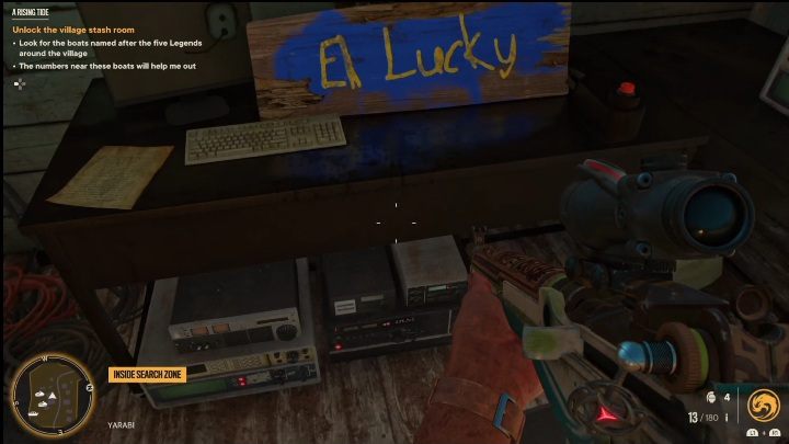 Trzeci znajduje się obok niebieskiego szyldu z nazwą El Lucky - Far Cry 6: Wzbierająca fala (A Rising Tide) - Wyprawy po skarby (El Este) - Far Cry 6 - poradnik do gry