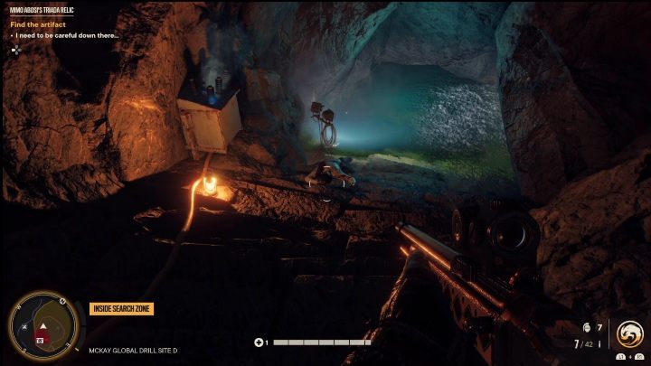 Idźcie w głąb jaskini, zobaczycie wodę, do której musicie się zanurzyć i przepłynąć do kolejnej części - Far Cry 6: Relikwia Triady Mimo Abosiego - Wyprawy po skarby (El Este) - Far Cry 6 - poradnik do gry