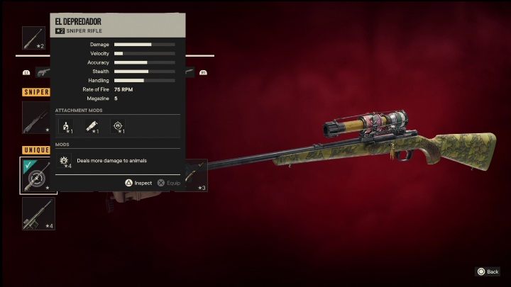 Nagroda: 3 poziom rozbudowania Hunters Lodge - Far Cry 6: Karabiny wyborowe, Unikalne bronie - lista - Far Cry 6 - poradnik do gry