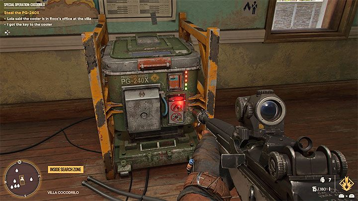 Mając kartę dostępu musicie odnaleźć dużą skrzynię-chłodnię, w której składowana jest broń PG-240X - Far Cry 6: Operacje specjalne - Far Cry 6 - poradnik do gry