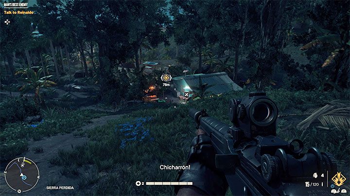 Reinaldo Alvarez przebywa na terenie gospodarstwa na południowy-wschód od siedziby rebeliantów - Far Cry 6: Najlepszy wróg człowieka (Mans Best Enemy) - solucja, opis przejścia - Far Cry 6 - poradnik do gry